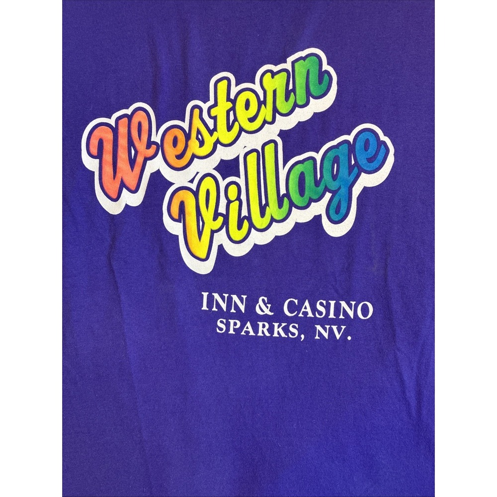 VTG Single Stitched Western Village Inn And Casino Sparks NV Liberal Slots XL